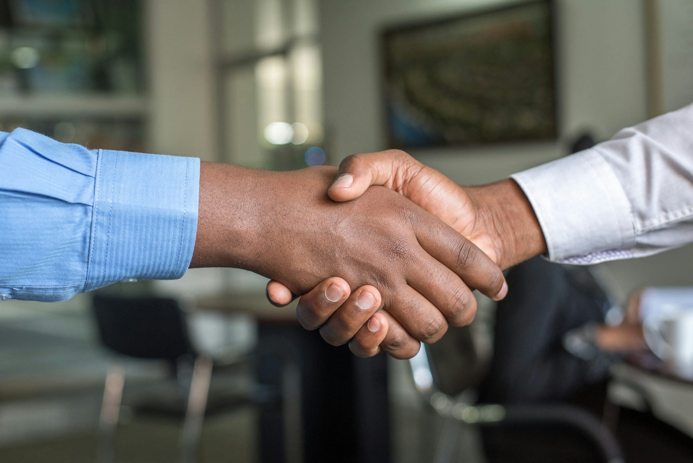 A welcoming handshake during a professional consultation
